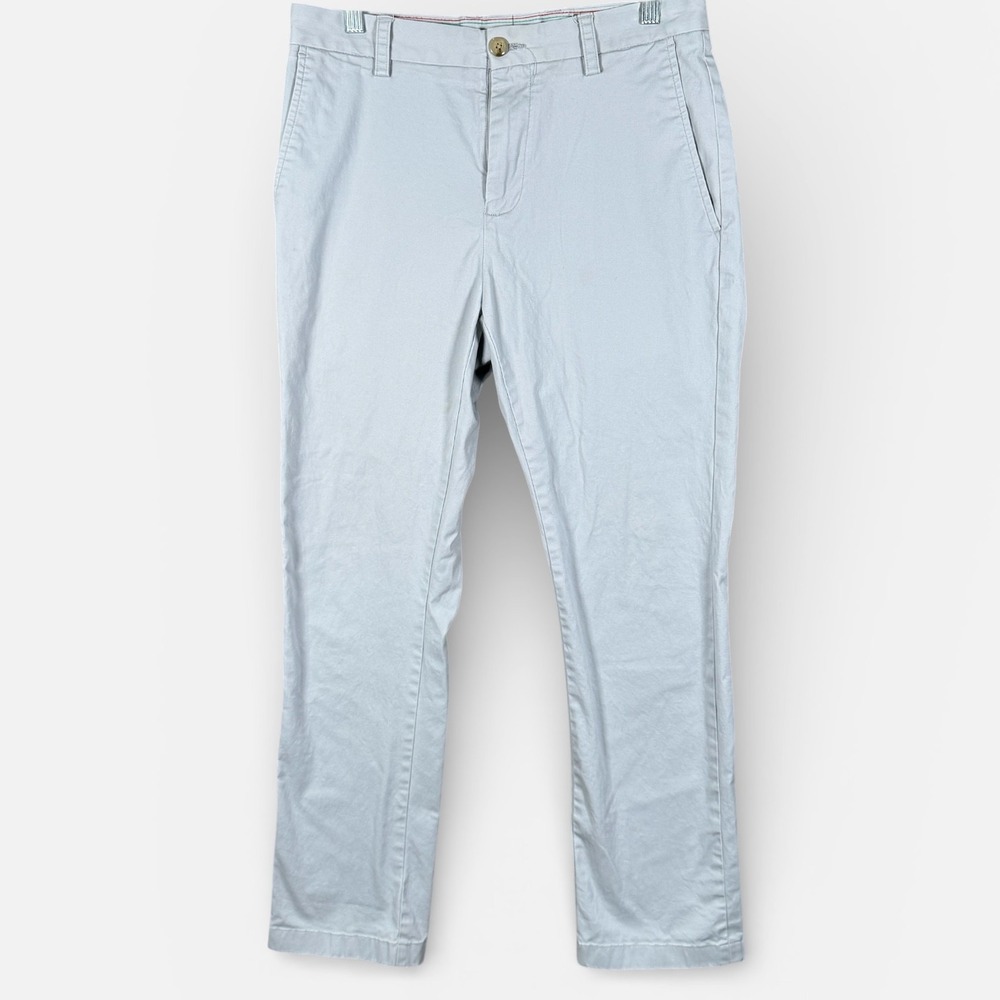 Southern Tide Pants Mens 30x30 Gray Stretch Chino Straight Leg Golf Casual